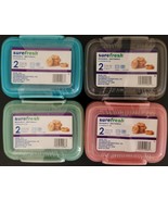 Lock-Top Reusable Snack Containers w Lid Pastel 5.2 Fl Oz 2/Pk S24 Select: Color - £2.78 GBP