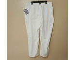 Cherokee Work Wear Women&#39;s Scrub Bottoms Pants Size 3XLP White TX10 - £8.62 GBP