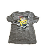 New Boys Despicable Me Minion Gray Crew Neck Short Sleeve Cotton T-shirt 7 - £11.92 GBP