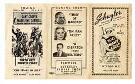 Schuyler Theatre 1940 Flyer Too Many Girls Lucille Ball Gary Cooper Bett... - $11.88