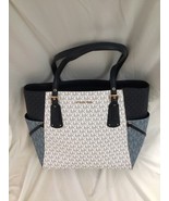 Michael Kors Voyager Large Admiral Blu/WhiteEW Tote Shoulder Bag Laptop New WO/T - $75.23