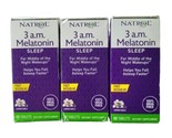 Natrol 3 a.m. Melatonin Sleep Lavender Vanilla 60 tabs Lot Of 3 Exp 1/2025+ - £16.46 GBP