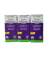 Natrol 3 a.m. Melatonin Sleep Lavender Vanilla 60 tabs Lot Of 3 Exp 1/2025+ - £16.41 GBP
