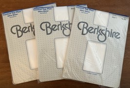 Vintage 80s Berkshire WHITE Nurse’s Control Top ULTRA Sheer Pantyhose Si... - $459.28 MXN