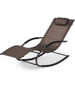 Brown Mansion Home Lounge Chair, Outdoor Chaise Lounge For Patio, Lawn, And - $142.52 CAD