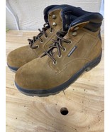 Brahma Men&#39;s Bravo Waterproof Suede Upper Ankle Work Hiking Boots Tan  S... - £15.56 GBP