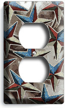 Rustic Country Farm Barn American Flag Lone Star Pattern Otlet Plates Room Decor - £7.28 GBP