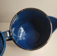 Blue Speckled Enamel Graniteware Coffee Pot image 2