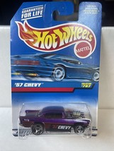 1997 Hot Wheels Blue Card 1957 &#39;57 Chevy Purple SB Sawblades 787 Chevrol... - $9.60