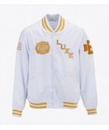 Luc BELAIRE Embroidered Varsity Jacket White/Gold &quot;LUXE BOYS&quot; Size XL - $205.69