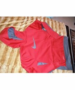 Nike Youth Boys Size L Therma-fit Swoosh Hoodie Red/Gray - $264.00 MXN