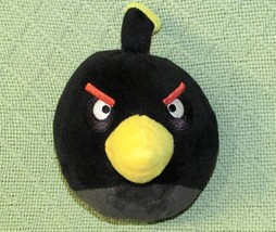 Angry Birds Bomb Plush 7&quot; Commonwealth Rovio Black Stuffed Animal Character Toy - £8.65 GBP