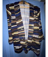 Robert Louis Women&#39;s 3/4 Striped Jacket Shrug Large  Fall/winter Colors ... - $22.47 CAD