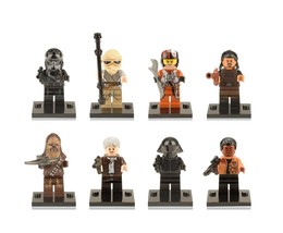 8pcs Star Wars Force Awakens Minifigures Han Solo Chewbacca Finn Death trooper - £13.53 GBP