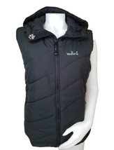 Jack Wolfskin Hooded Puffer Vest Womens L Black Sleeveless Jacket Microg... - £36.20 GBP