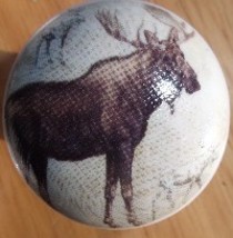 Ceramic Cabinet Knobs W/ Moose #2 Wildlife - $6.10 CAD