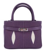 Genuine Stingray Skin Handbag / Shoulder Bag Long Adjusted Strap Women P... - £202.15 GBP