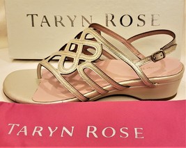 Taryn Rose KELVO Slingback Comfort Sandals Sz-9.5M Bone-Pink (Beige) Leather - £46.91 GBP