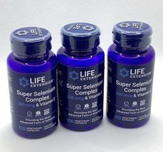 Life Extension Super Selenium Complex with Vitamin E 100 Veggie CAPS x 3 Bottles - $24.74