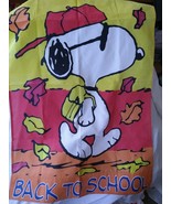 Snoopy Joe Cool Peanuts Comic Back to School Outdoor Garden Flag Banner - £19.17 GBP