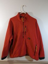 REI Jacket Womens XLarge Orange/Rust 1/2 Zip Deep Pile Fleece Coat 90s - $19.80