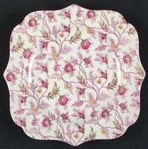Vintage Spode Square Luncheon Plate in Rosebud Chintz (White Background) by Spod - £49.92 GBP