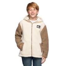 Quiksilver Youth Plush Hooded Fleece Jacket Beige Boy&#39;s Sz S (7/8) NWT - $369.05 MXN