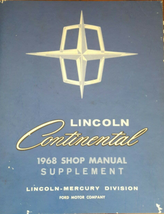 1968 Lincoln Continental Service Atelier Manuel Supplément OEM - £18.04 GBP