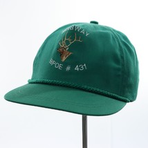 BPOE VTG Elks Lodge #431 Skagway Alaska Elk Hat Cap Green Strap Back B.P... - £35.22 GBP