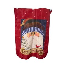 VTG 2002 Nylon Evergreen Enterprises Red Yard House Christmas Santa Flag... - £13.44 GBP