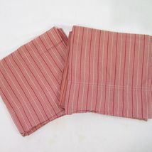 Nautica Santa Cruz Stripe Red Cotton 2-PC King Pillowcase Pair - £18.87 GBP