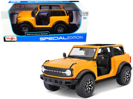 2021 Ford Bronco Badlands Orange Metallic &quot;Special Edition&quot; 1/18 Diecast Model C - £48.87 GBP