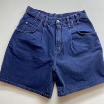 Levi&#39;s 710 Shorts Womens 13 Blue Denim Cotton Pockets Pleated Vintage Wh... - $23.76