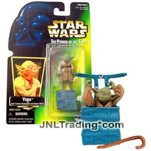 Year 1997 Star Wars Power of The Force Figure - YODA with Jedi Trainer Backpack - £28.03 GBP