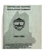 Maine 1994-95 Hunting &amp; Trapping Regulations Vintage 1st Printing Bookle... - $364.86 MXN