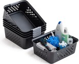 IRIS USA Plastic Storage Basket, 6-Pack, Medium, Shelf Basket Organizer ... - £39.33 GBP