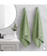 Welspun Welhome Bath Towels Green 2-Pack Bumpy Texture Rib 30&quot; X 58&quot; 640... - $805.16 MXN