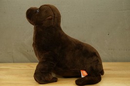 Vintage Stuffed Plush Toy Ocean Sea Life WILD REPUBLIC Brown Seal 14&quot; Long - £12.16 GBP