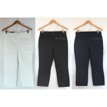 NWT Bandolino KATIE Women Pants Super Stretch Pull-On Capri White/Navy/Black - £23.53 GBP