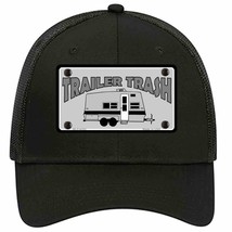 Trailer Trash Novelty Black Mesh License Plate Hat - £23.16 GBP