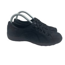 Skechers Breathe Easy Relaxed Fit Comfort Black Lace Up Shoes Womens 7.5 - $39.59