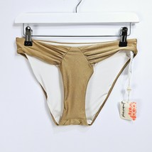 Free People - NEW - Boamar Rami Bikini Bottoms - Gold - Medium - £27.99 GBP
