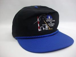 Morrison Superclaus 95 Coleman Plant Hat VTG Black Blue Snapback Baseball Cap - £15.43 GBP