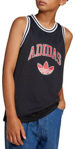 adidas Boys&#39; Originals Mesh Logo Tank Top Black Sleeveless Size Large Pu... - $24.99