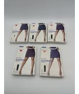 Lot Of 5 Hanes Style Essentials Body Shaper Pantyhose Silky Sheer 4X Black - $27.67