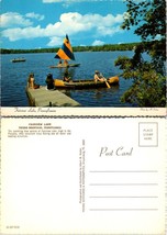One(1) Pennsylvania Pocono Mountains Fairview Lake Women Sailing VTG Postcard - £7.37 GBP