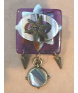ANN EGAN  2&quot; X 1&quot; Signed Colorful Brooch NICE! - $47.50 CAD