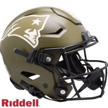New England Patriots Helmet Riddell Authentic Full Size SpeedFlex Style Salute T - $968.32 CAD