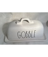 Rae Dunn Covered Butter Dish GOBBLE Large Letters Container by Magenta - £19.47 GBP