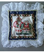  Festive Handmade Fabric Christmas Bears Wall Hanging-New-Cotton Fabric ... - $152.06 MXN